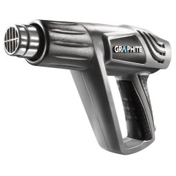 GRAPHITE Hőlégfúvó 2000W, hőfokszabályzós I:25C, II: 80-600C, III: 80-600C, kofferben 5db kiegészítővel 3 év garanciával 59G524