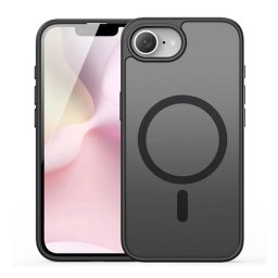 DUX DUCIS YIND szilikon telefonvédő (ütésállóság, kameravédő, matt, MagSafe) FEKETE Apple iPhone 16e