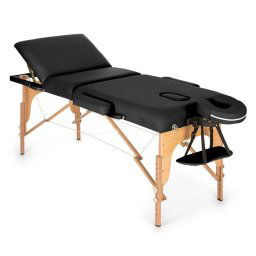 KLARFIT MT 500, masszázságy, 210 cm, 200 kg, összecsukható, finom felület, táska, fekete (MSS-MT 500 black)