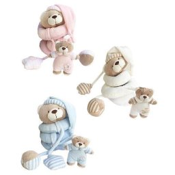 Baby Bruin Plüss maci spirál - kék színben