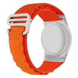 NYLON Szíj tokkal Apple AirTag narancssárga