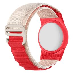 NYLON Szíj tokkal Apple AirTag piros