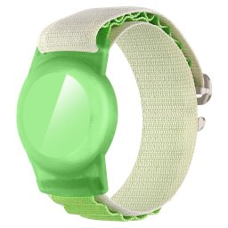 NYLON Szíj tokkal Apple AirTag készülékhez, világoszöld