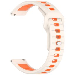 SPORTY Cserélhető szilikon szíj Garmin Vivoactive 6 fehér-narancssárga