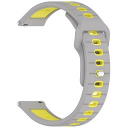 SPORTY Cserélhető szilikon szíj Garmin Vivoactive 6 sárga-szürke