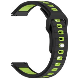 SPORTY Cserélhető szilikon szíj Garmin Vivoactive 6 fekete-zöld