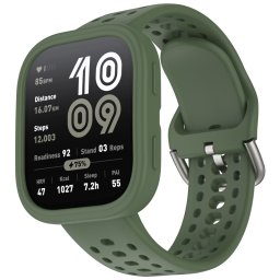 PROTEMIO COVER SET Szíj + óratok Amazfit Bip 6 sötétzöld