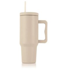 Termoszbögre, 1,2 l, szívószállal, füllel, bézs