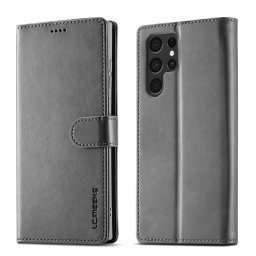 IMEEKE Wallet tok Samsung Galaxy S24 Ultra 5G készülékhez szürke