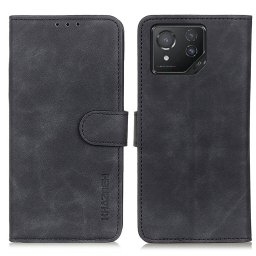 KHAZNEH RETRO pénztárca tok Asus ROG Phone 8-hoz fekete