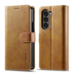 IMEEKE Pénztárcahuzat Samsung Galaxy Z Fold6 készülékhez 5G világosbarna