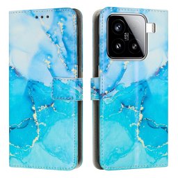 ART MARBLE Pénztárca tok Xiaomi 15 BLUE telefonhoz