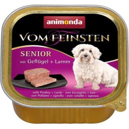 Animonda Vom Feinsten Senior – Szárnyas- és bárányhúsos kutyaeledel (22 x 150 g) 3.3kg