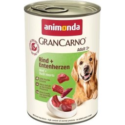 Animonda GranCarno Adult kacsaszíves és marhahúsos konzerv (6 x 400 g) 2.4kg