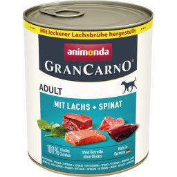 Animonda GranCarno Adult marhahúsos, lazacos és spenótos konzerv (6 x 800 g) 4.8kg