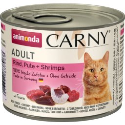 Animonda Carny Adult pulykás, marhás és garnélás konzerv macskáknak (24 x 200 g) 4.8kg