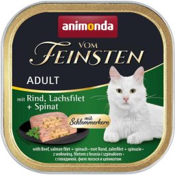 Animonda Vom Feinsten Gourmet marhás, lazacfilés és spenótos alutálkás macskaeledel (16 x 100 g) 1.6kg
