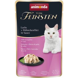 Animonda Vom Feinsten Pouch csirkefilés és lazacos alutasakos macskaeledel szószban (18 x 50 g) 900gr