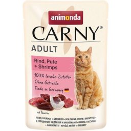 Animonda Carny marhás, pulykás és garnélarákos alutasakos eledel macskáknak (24 x 85 g) 2.04kg