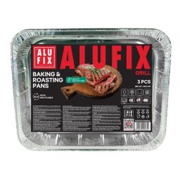 ALUFIX Alumínium grilltálca, 33x26 cm, 3 db, ALUFIX