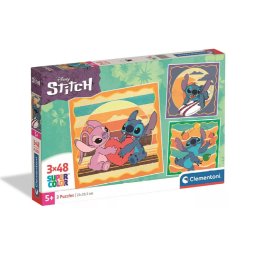 Disney Lilo és Stitch, A csillagkutya 3x48 db-os puzzle Clementoni Nr2
