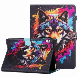 ART Flip tok Apple iPad 10.2 2021 / 2020 / 2019 COLORFUL WOLF készülékhez