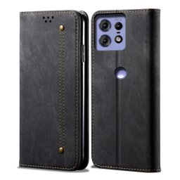 DENIM pénztárcahuzat Motorola Edge 50 Pro fekete