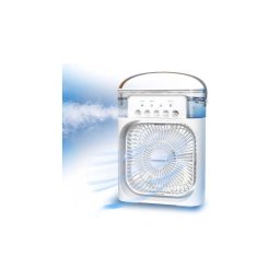 Párásítóval ellátott asztali ventilátor, 600 ml, 3 fokozat, LED világítás, USB-s