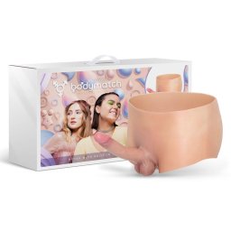 IntoYou Bodymatch szilikon boxer, integrált realisztikus dildóval (18 cm - világos bőrszín)