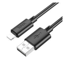 HOCO X88 adatkábel (USB - lightning, 2.4A, gyorstöltő, 100cm) FEKETE Apple IPAD, IPAD (3rd Generation), iPhone 6 Plus 5.5