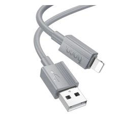 HOCO X107 adatkábel (USB - lightning, 2.4A, 100cm) VILÁGOSSZÜRKE Apple IPAD Air 2, IPAD Pro 10.5 (2017), iPhone 12