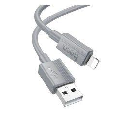 HOCO X107 adatkábel (USB - lightning, 2.4A, 100cm) VILÁGOSSZÜRKE
