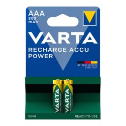 VARTA RECHARGE ACCU POWER elem (AAA, 1.2V, 800mAh Ni-MH, újratölthető) 2db/csomag