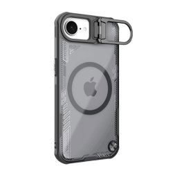 NILLKIN ICEBLADE PROP szilikon telefonvédő (ütésállóság, kitámasztó, MagSafe) FEKETE Apple iPhone 16e