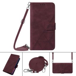 TRIANGLE Pénztárca tok pánttal Xiaomi Redmi Note 12S bordó