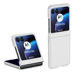 PLASTIC Védő műanyag tok Motorola Razr 60 fehér készülékhez