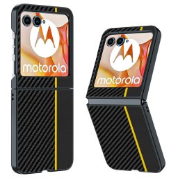 CARBON Védőtok Motorola Razr 60 BLACK-YELLOW telefonhoz
