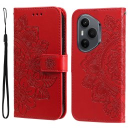 ART MANDALA Pénztárca tok Honor 400 Pro 5G piros színhez