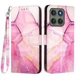 ART MARBLE Pénztárca tok Motorola Edge 60 Pro PINK PURPLE telefonhoz