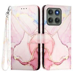 ART MARBLE Pénztárca tok Motorola Edge 60 Pro ROSE GOLD készülékhez