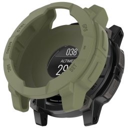 TPU HALF COVER tok Garmin Instinct 3 AMOLED 50mm sötétzöld készülékhez