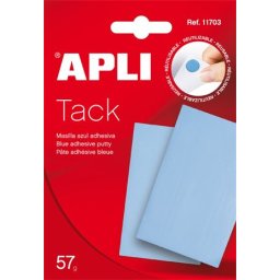 APLI Gyurmaragasztó, 57 g, APLI "Tack", kék