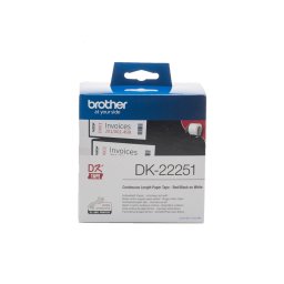 Brother DK-22251 öntapadós folytonos fehér alapon fekete vagy piros papírszalag tekercs