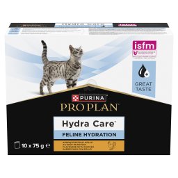 Pro Plan Feline HC HydraCare kiegészítő nedves macskaeledel csirkével 10 x 75 g