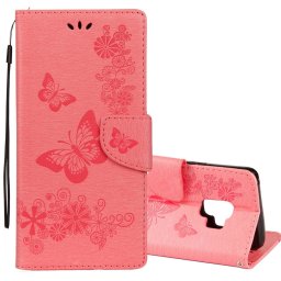 ART Wallet tok Samsung Galaxy S9 Butterfly rózsaszín