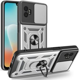 RING CAMERA Tok tartóval Samsung Galaxy Xcover 7 Pro ezüst színben