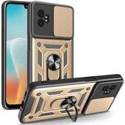 RING CAMERA Védőtok tartóval Samsung Galaxy Xcover 7 Pro arany színű