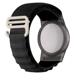 NYLON Szíj tokkal Apple AirTaghez, fekete