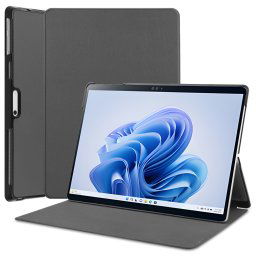 LEATHER Felhajtható tok Microsoft Surface Pro 9 / 10 / 11 szürke színben