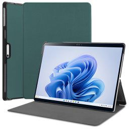 LEATHER Felhajtható zöld tok Microsoft Surface Pro 9 / 10 / 11 készülékhez
